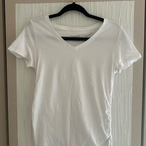 Isabel Maternity by Ingrid & Isabel White V-Neck Tee